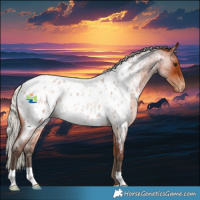 Horse Color:Silver Bay Roan Near Leopard 
