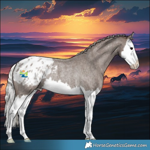 Horse Color:Silver Blue Roan Splash Appaloosa Rabicano 