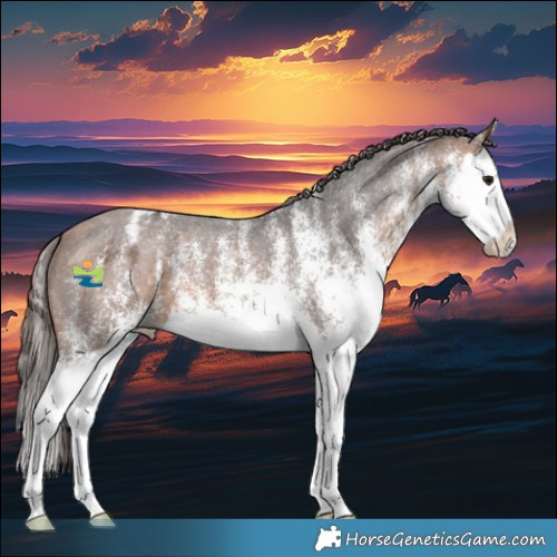 Horse Color:White Spotted Bay Splash Appaloosa