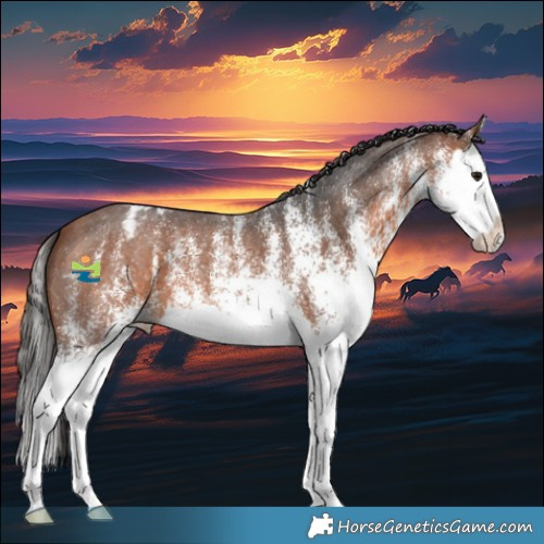 Horse Color:White Spotted Bay Splash Appaloosa 