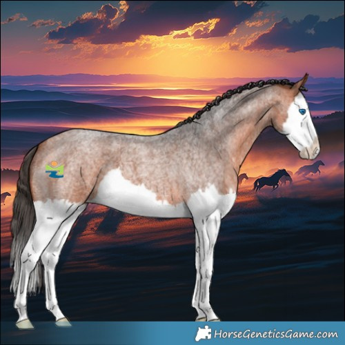Horse Color:Bay Roan Splash 