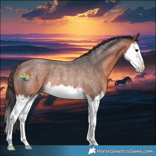 Horse Color:Bay Roan Splash Rabicano 