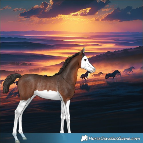 Horse Color:Brown Splash Rabicano