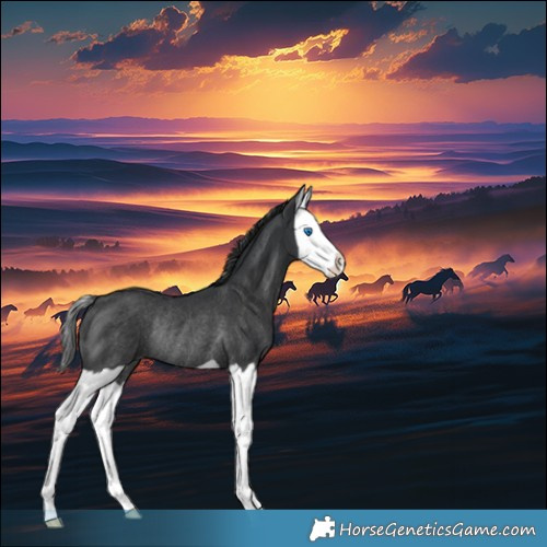 Horse Color:Black Splash Rabicano 