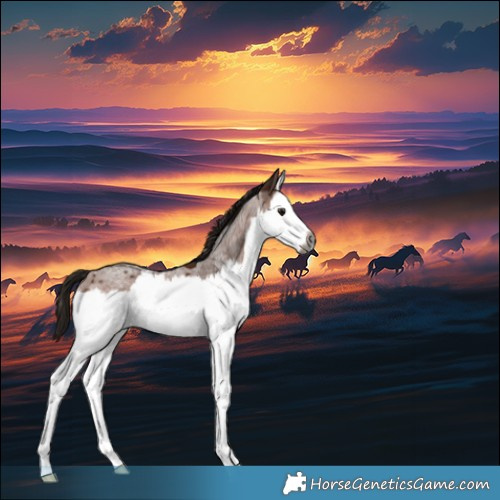 Horse Color:Gray Bay Roan Splash 