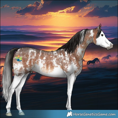 Horse Color:Gray Bay Sabino Splash 