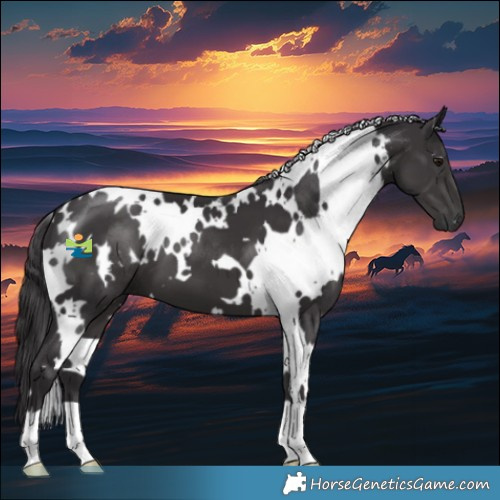Horse Color:White Spotted Smoky Black 