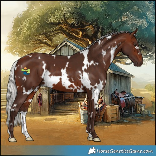 Horse Color:White Spotted Silver Brown 