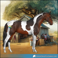 Horse Color:Bay Tobiano 