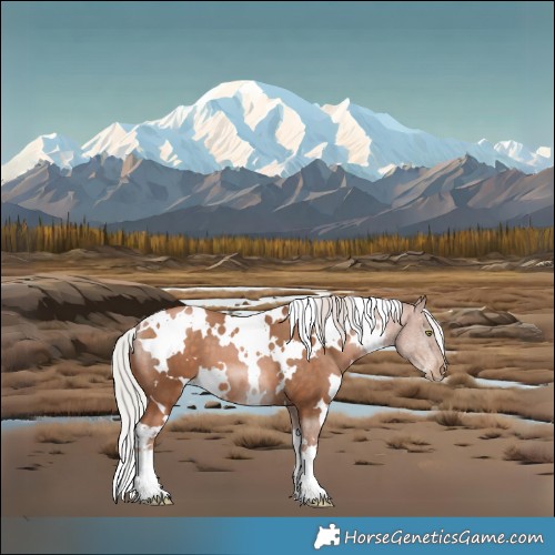 Horse Color:White Spotted Silver Brown Pearl 