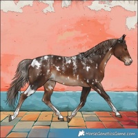 Horse Color:Powder White White Spotted Liver Chestnut 