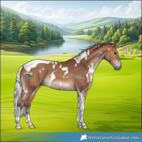 Horse Color:White Spotted Silver Bay Tobiano 