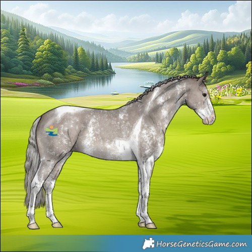Horse Color:Silver Grullo Mushroom Sabino Tobiano 