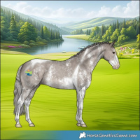 Horse Color:Silver Grullo Mushroom Sabino Tobiano