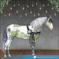 Horse Color:Watercolor Amber Champagne Splash Tobiano 
