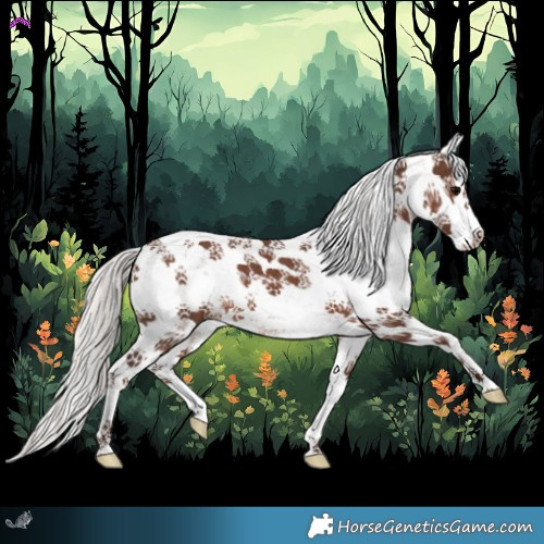 Horse Color:White Spotted Silver Black Sabino Splash Rabicano