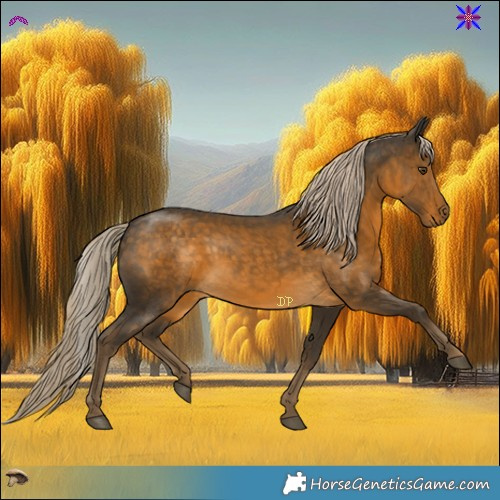 Horse Color:Chocolate Palomino Mushroom 