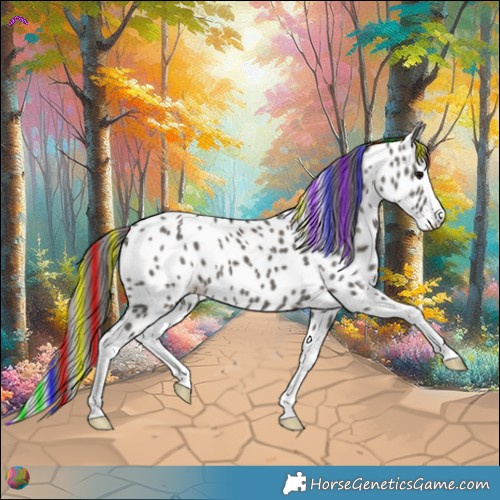 Horse Color:Painted Grullo Splash Appaloosa 