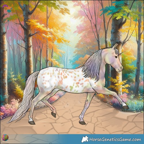 Horse Color:Nacre Palomino Near Leopard