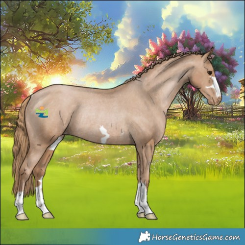 Horse Color:Black Pearl Varnish Rabicano 
