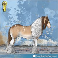 Horse Color:Gray Perlino Dun Tobiano 
