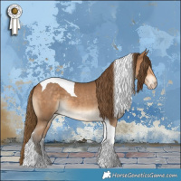 Horse Color:Gray Perlino Tobiano 