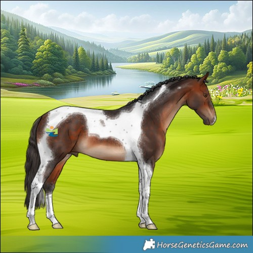 Horse Color:Bay Tobiano 