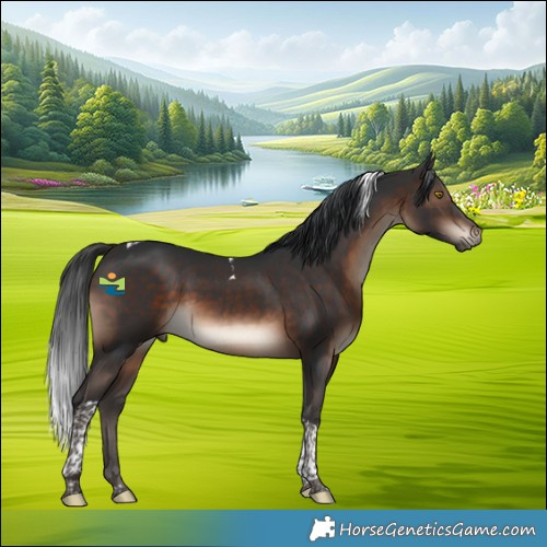 Horse Color:Brown Tobiano 