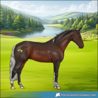 Horse Color:Silver Brown Tobiano 