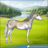 Horse Color:Silver Buckskin Dun Splash Snowflake Varnish 
