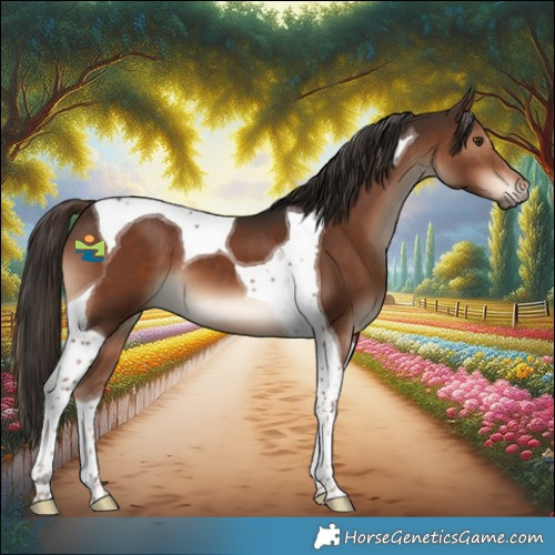 Horse Color:Liver Chestnut Tobiano 