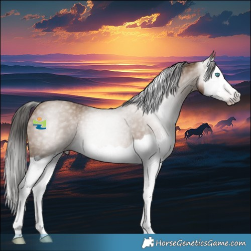 Horse Color:Gray Classic Champagne Splash Rabicano 