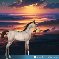 Horse Color:Gray Amber Champagne Roan Rabicano
