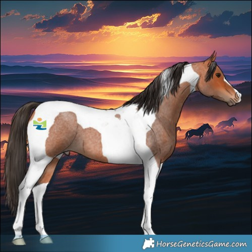 Horse Color:Bay Roan Tobiano 