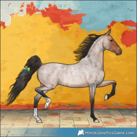 Horse Color:Bay Roan Rabicano 