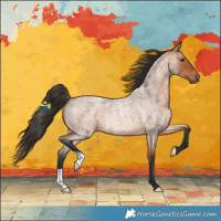 Horse Color:Bay Roan Rabicano