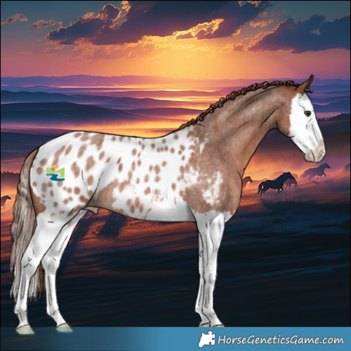 Horse Color:Red Roan Splash Appaloosa 