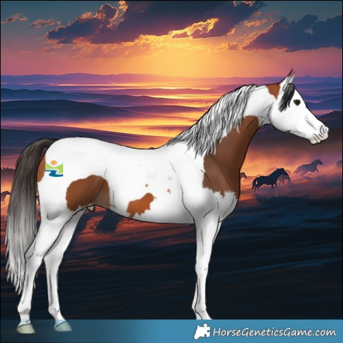 Horse Color:Bay Splash Tobiano 