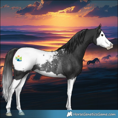 Horse Color:Black Splash Appaloosa Rabicano 