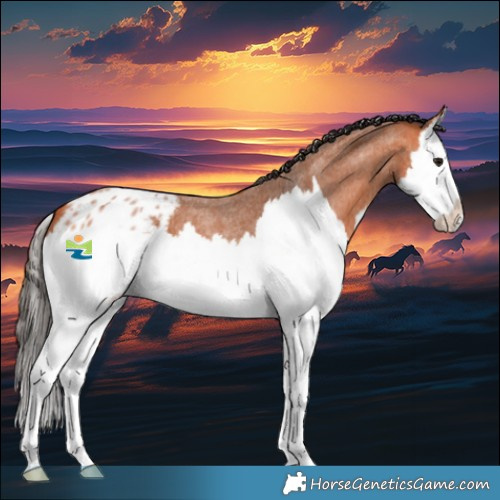 Horse Color:Bay Roan Splash Appaloosa 