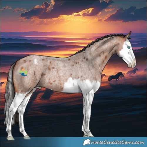 Horse Color:Bay Roan Splash Appaloosa 