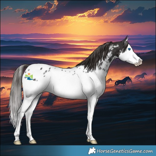 Horse Color:Smoky Black Splash Appaloosa Rabicano 