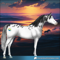 Horse Color:Black Splash Appaloosa Rabicano
