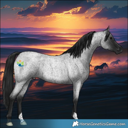 Horse Color:Gray Blue Roan Rabicano 