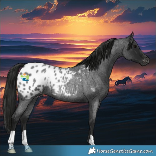 Horse Color:Gray Blue Roan Appaloosa Rabicano 