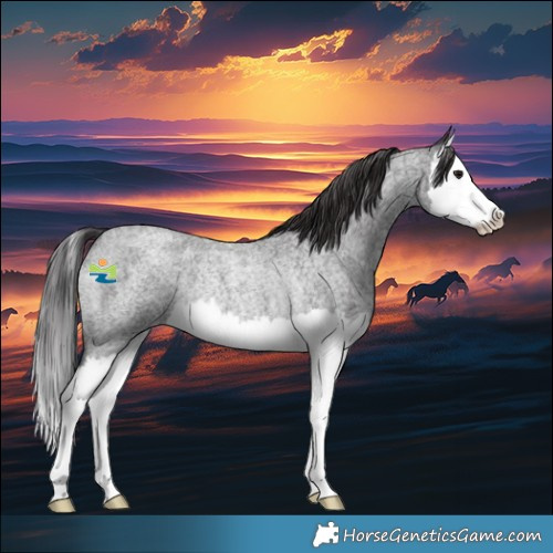 Horse Color:Smoky Blue Roan Splash Rabicano 