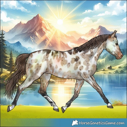 Horse Color:Bay Dun Near Leopard Brindle