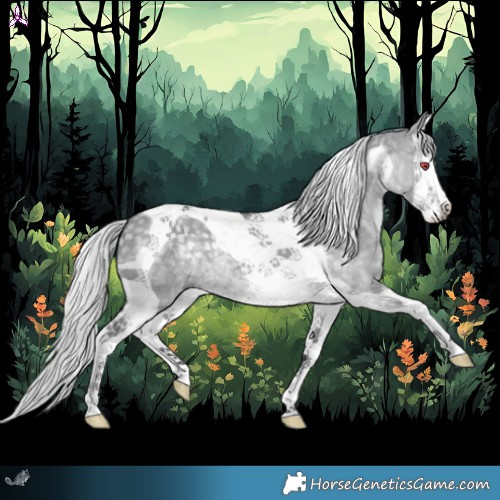 Horse Color:Silver Grullo Chinchilla Splash Tobiano