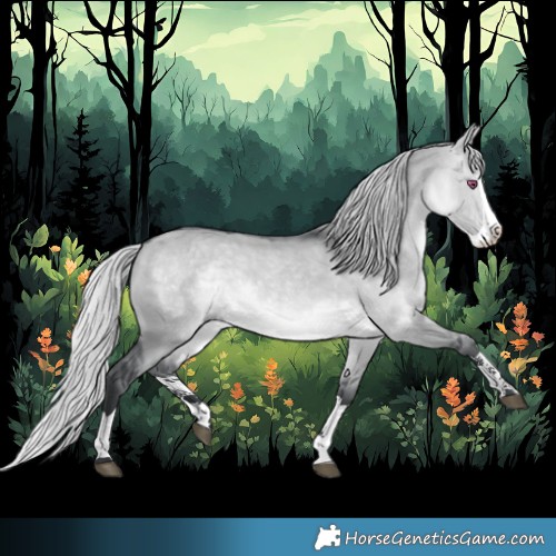 Horse Color:Silver Brown Chinchilla Dun Splash 