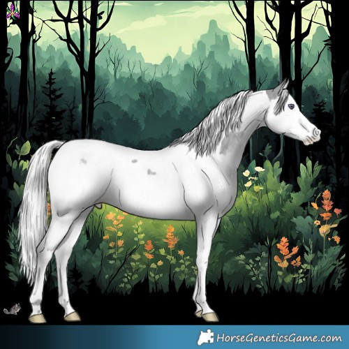 Horse Color:Silver Grullo Chinchilla Splash Tobiano 